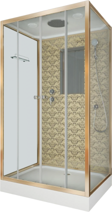Душевая кабина Niagara Luxe 7772QG 120х90, золото