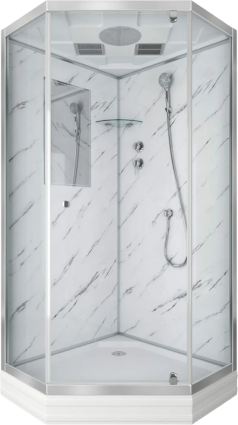 Душевая кабина Niagara Luxe 7701DM 90х90, серебро