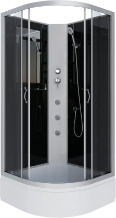 Душевая кабина Niagara Classic NG-3502-14BKG 100х100 см, без крыши, с гидромассажем