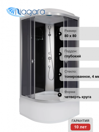 Душевая кабина Niagara Eco E80/40/TN 80х80 см