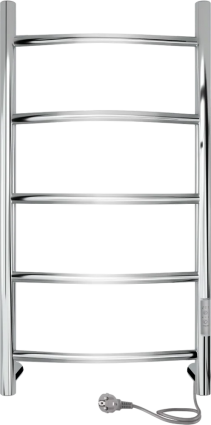 Полотенцесушитель электрический Indigo Arc Lux LCALE70-30Rt серебристый