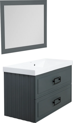 Мебель для ванной La Fenice Cubo Twin 100 серая