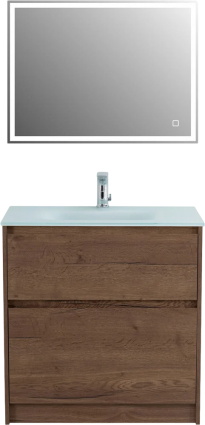 Мебель для ванной BelBagno Kraft 80 напольная, rovere tabacco, раковина BB810/465-LV-VTR-BO