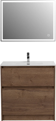 Мебель для ванной BelBagno Kraft 80 напольная, rovere tabacco, раковина BB800ETL