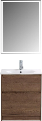 Мебель для ванной BelBagno Kraft 60 напольная, rovere tabacco, раковина BB1923-600