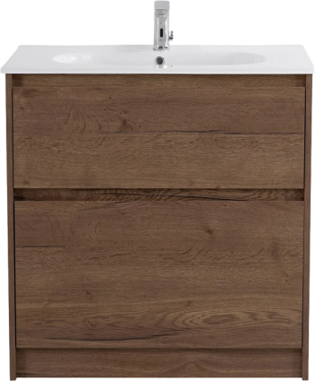 Тумба с раковиной BelBagno Kraft 100 напольная, rovere tabacco, раковина LOV-1000-LVB