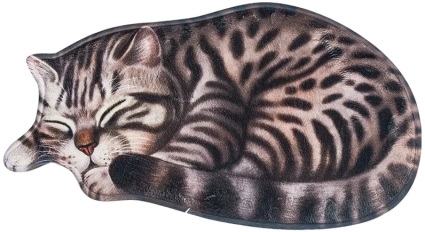 Коврик Carnation Home Fashions 3D Cat ACAT76BRN 76 см, brown