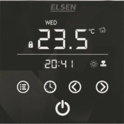 Терморегулятор Elsen EKA.01.01B для естественной конвекции, черный