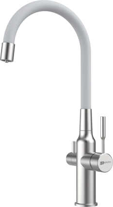 Смеситель для кухни Lemark Expert LM5083S-White сталь, белый