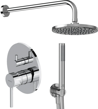 Душевой комплект Ideal Standard IdealRain BD389AA + Смеситель для ванны с душем Damixa Scandinavian Pure 367100000