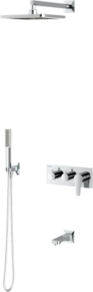Душевой комплект Teska Euro X EX3760 С ВНУТРЕННЕЙ ЧАСТЬЮ, хром