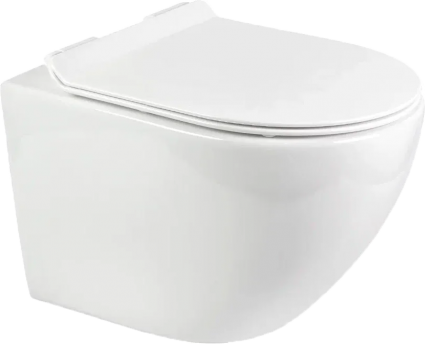 Унитаз подвесной BOND Oval F01-10 безободковый, с микролифтом, белый