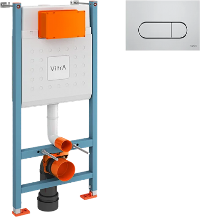 Система инсталляции для унитазов VitrA V-Fix Core 732-5800-01 с кнопкой смыва Root R 740-2280 хром