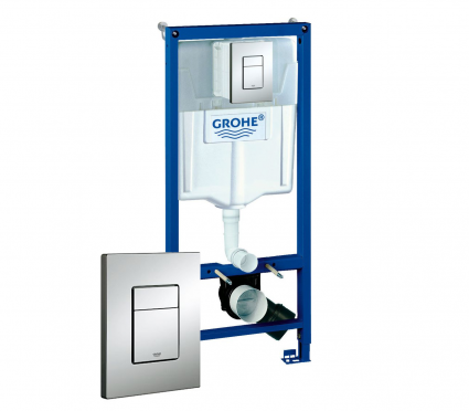 Система инсталляции для подвесных унитазов Grohe Rapid SL 38772001_OOO с кнопкой Skate Cosmopolitan