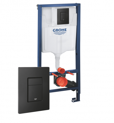 Система инсталляции для подвесных унитазов Grohe Rapid SL 38811KF0_OOO кнопка черная матовая