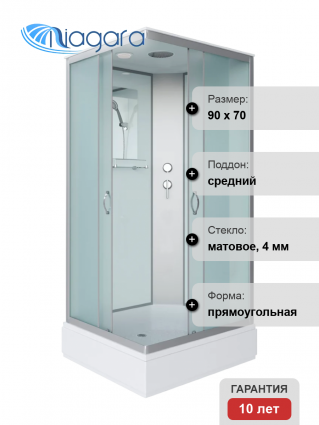 Душевая кабина Niagara Classic NG-33974-14Q 90х70 см