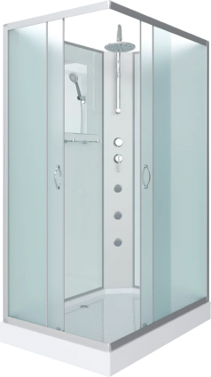 Душевая кабина Niagara Classic NG-43975-14QBKTG 90х70 см, без крыши, с гидромассажем и тропическим душем