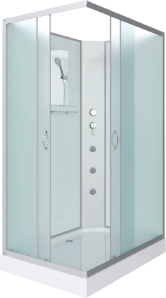 Душевая кабина Niagara Classic NG-43975-14QBKG 90х70 см, без крыши, с гидромассажем