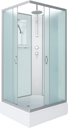 Душевая кабина Niagara Classic NG-33984-14QBKT 90х80 см, без крыши, с тропическим душем