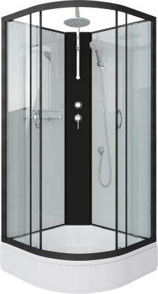 Душевая кабина Niagara Classic NG-6702-14BKT 100x100 см, без крыши, с тропическим душем