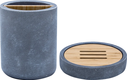 Набор Ridder Cement Стакан Ridder Cement 2240207 для зубных щёток, серый + Мыльница Ridder Cement