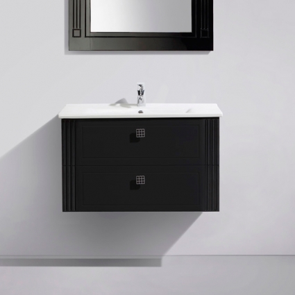 Тумба для комплекта BelBagno Atria 83 nero lucido 2 ящика