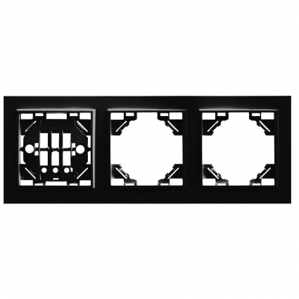 Рамка 3-постовая Stekker Эрна черный PFR00-9003-03 39484