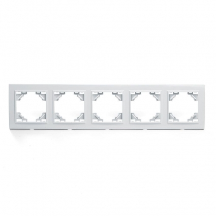 Рамка 5-постовая Stekker Эрна белый PFR00-9005-01 39620