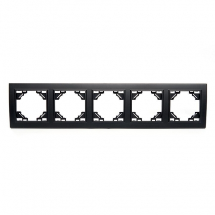 Рамка 5-постовая Stekker Эрна черный PFR00-9005-03 39622