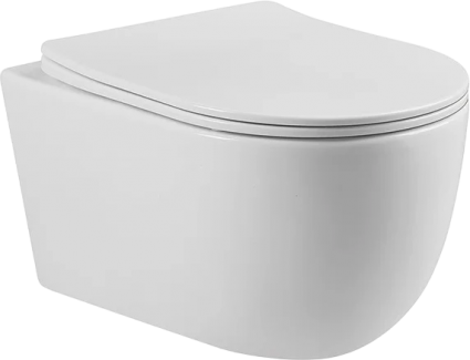 Унитаз подвесной BOND Oval F10-10 безободковый, с микролифтом
