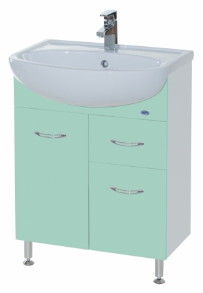 Тумба с раковиной Bellezza Уют 60 1 ящик салатовая