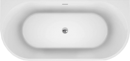 Акриловая ванна BelBagno BB710-1700-800 170x80 см, овальная, со сливом-переливом, с донным клапаном