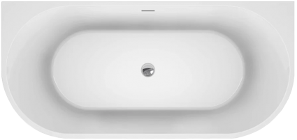 Акриловая ванна BelBagno BB710-1400-750 140x75 см, овальная, со сливом-переливом, с донным клапаном