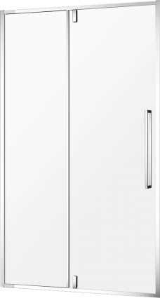 Душевая дверь в нишу AQUAme AQM7108-12 120 см, профиль хром, стекло прозрачное