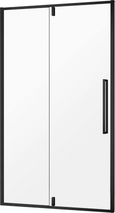 Душевая дверь в нишу AQUAme AQM7108-2-9 90 см, профиль черный матовый, стекло прозрачное