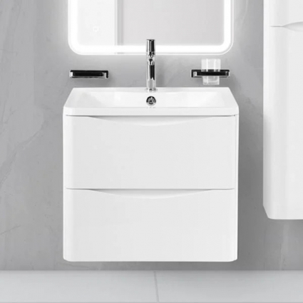 Тумба с раковиной BelBagno Acqua 70 подвесная, bianco lucido