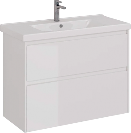 Тумба для комплекта Lemark Combi 100 белая глянцевая