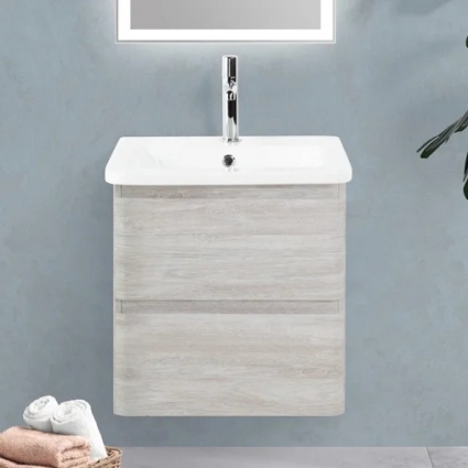 Тумба с раковиной BelBagno Albano-Cer 60 подвесная, rovere vintage bianco