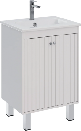 Тумба с раковиной Lemark Romance 60 белая глянцевая