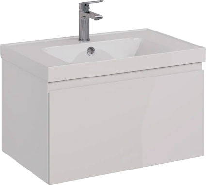 Тумба для комплекта Lemark Veon mini 70 белая глянцевая, 1 ящик
