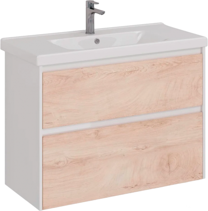 Тумба для комплекта Lemark Combi 100 дуб кантри, белая глянцевая