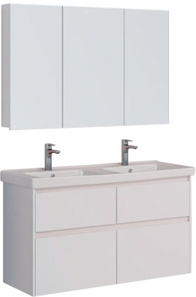 Мебель для ванной Lemark Combi 125 белая глянцевая