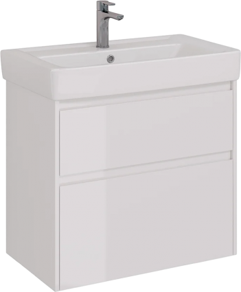 Тумба для комплекта Lemark Combi 80 белая глянцевая