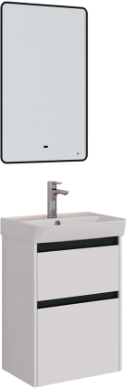 Мебель для ванной Lemark Combi 50 черная, белая глянцевая