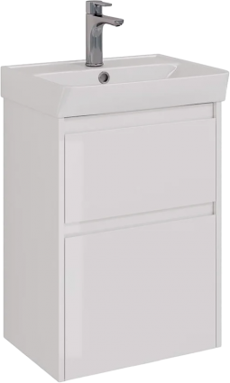 Тумба с раковиной Lemark Combi 50 белая глянцевая