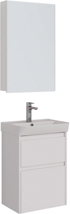 Мебель для ванной Lemark Combi 50 белая глянцевая