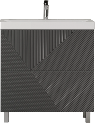 Тумба для комплекта Velvex Edge 80.2Y напольная, графит