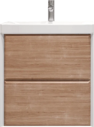 Тумба для комплекта Velvex Gesso 60.2Y дуб сонома, белая