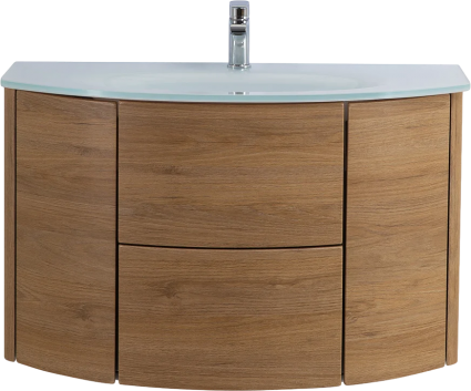 Тумба с раковиной Cezares Eden 91 rovere tabacco, раковина 82399