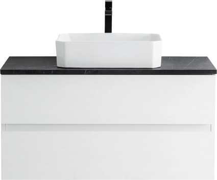 Тумба с раковиной Cezares Molveno 46 100 bianco ghiaccio, со столешницей